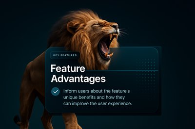 Majestic Lion Roaring Against Dark Background with Feature Highlights