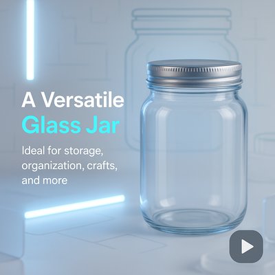 Product Showcase for Versatile Glass Jar with Modern Design