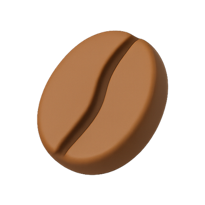 Realistic Coffee Bean Illustration for Culinary Use