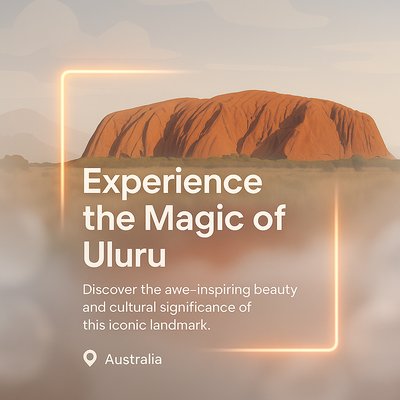 Promotional Graphic Highlighting Uluru's Cultural Significance