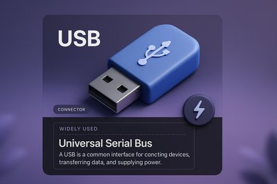 3D USB Illustration for Web Page Design