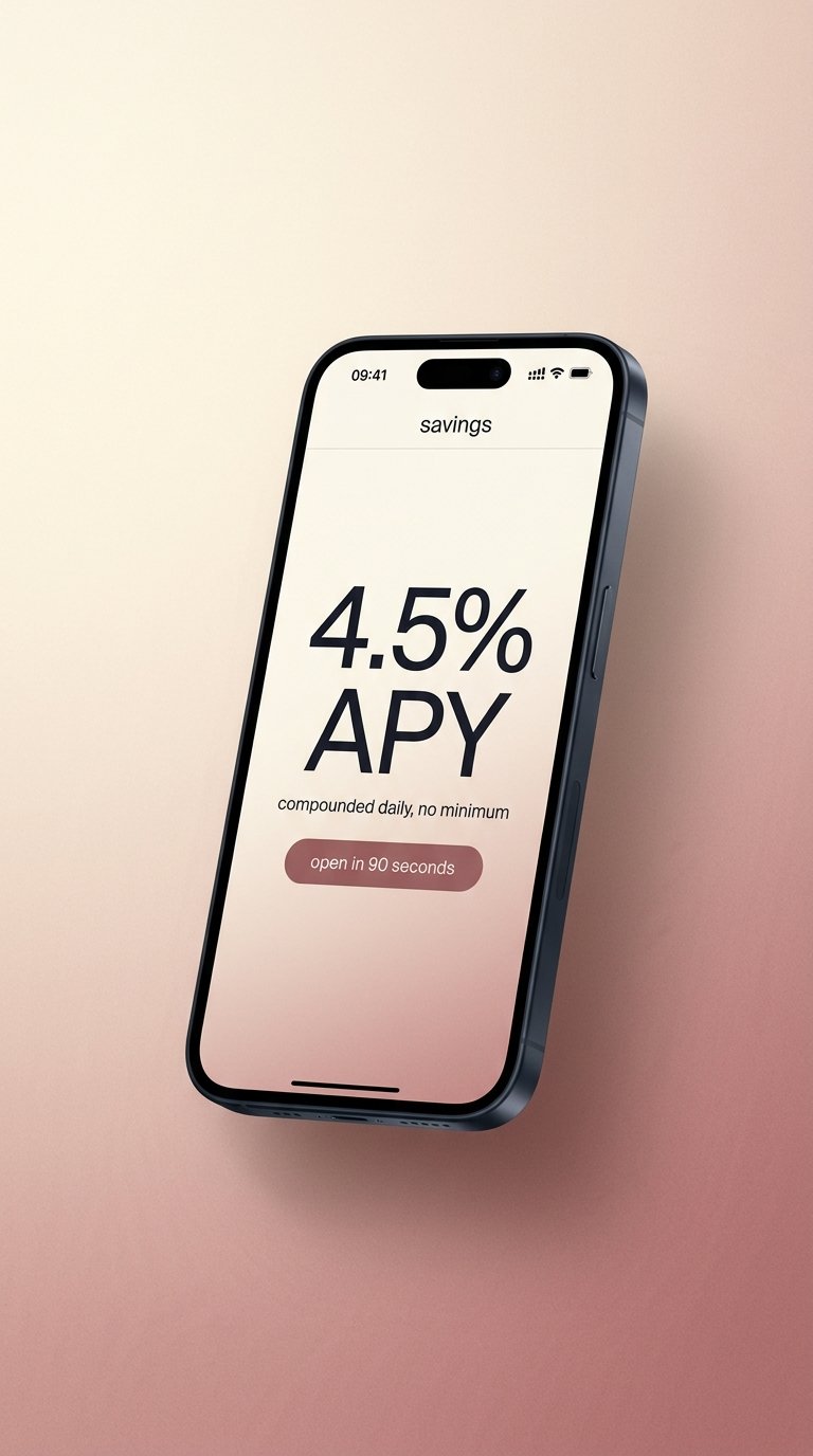 Modern banking app phone mockup