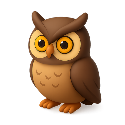 Cute Cartoon Owl Illustration for Kids