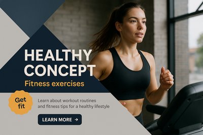 Engaging Gym Scene with Woman on Treadmill for Fitness Motivation