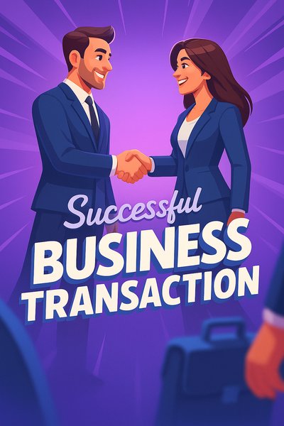 Successful Business Handshake Illustration
