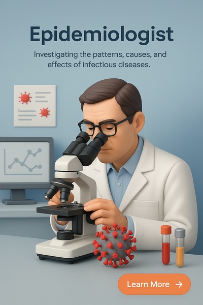 3D Illustration of an Epidemiologist in Action