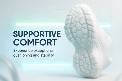Promotional Image Highlighting Comfort in Footwear Design