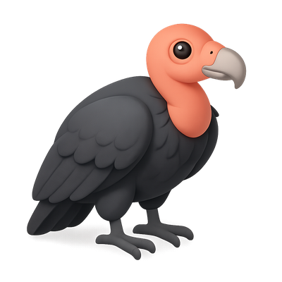 Cartoon Style Vulture Character Illustration