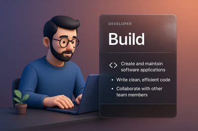 Innovative Web Design Featuring a Developer at Work