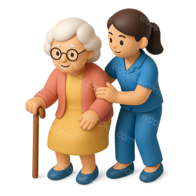 3D Icon Representing Age-Friendly Senior Care