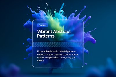 Vibrant Abstract Patterns on Dark Background