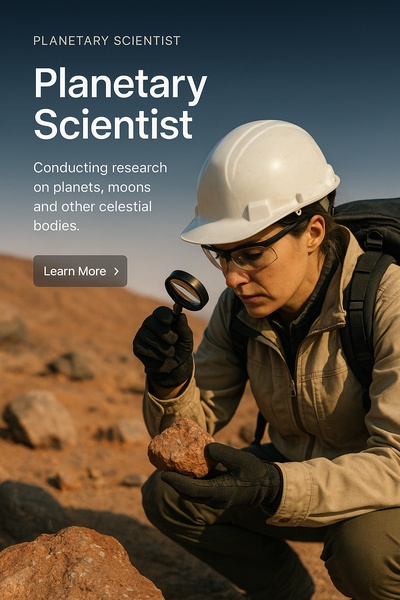 Planetary Scientist Conducting Research in Alien Terrain