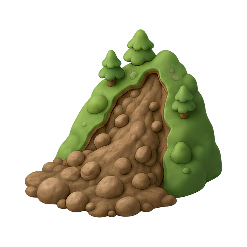 muddy landslide aftermath