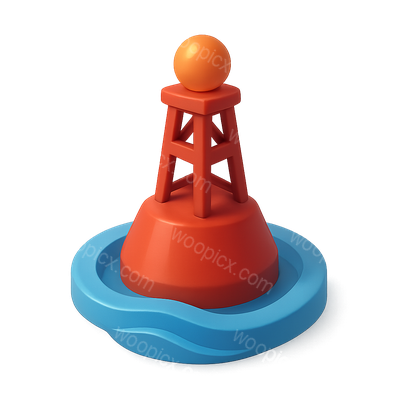 3D Navigation Marker Icon in Water View