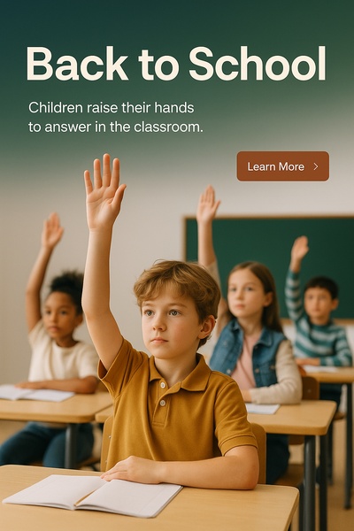 Children Engaged in Classroom Learning - Back to School Theme