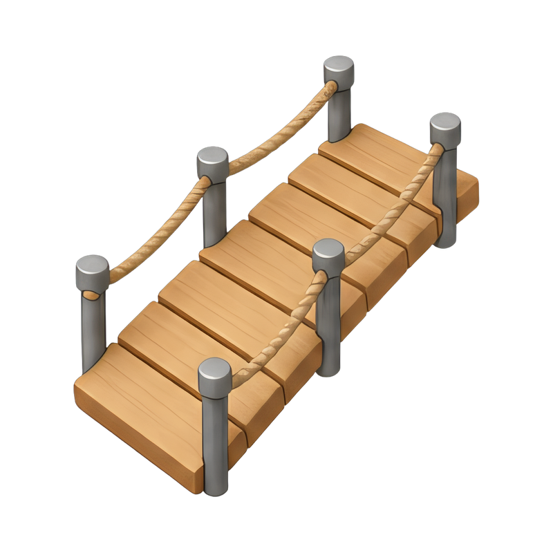 Wooden gangway plank on dock
