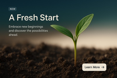 Stylish Web Page Design Featuring New Beginnings Theme