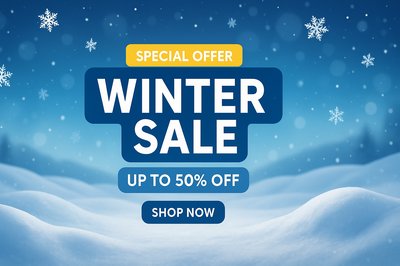 Winter Sale Promotional Banner with Eye-Catching Design