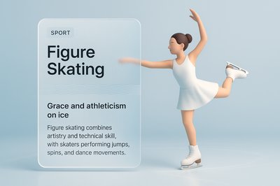 3D Design of Figure Skating with Integrated Text Elements