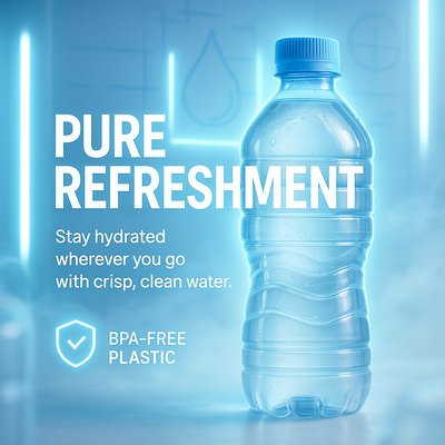 Promotional Image for BPA-Free Water Bottle with Clean Design