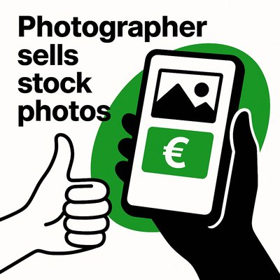 Illustrative Graphic of Stock Photo Sales Concept