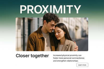 Stylish Minimalist Web Page Design Featuring Proximity Concept