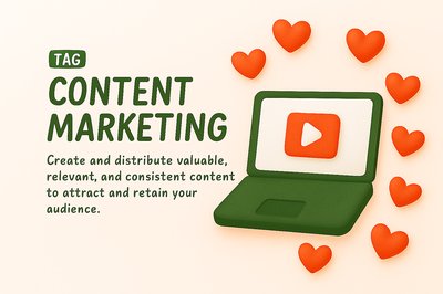 3D Illustration of Content Marketing Concept with Laptop
