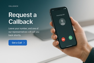 Modern Callback Request Web Design Concept