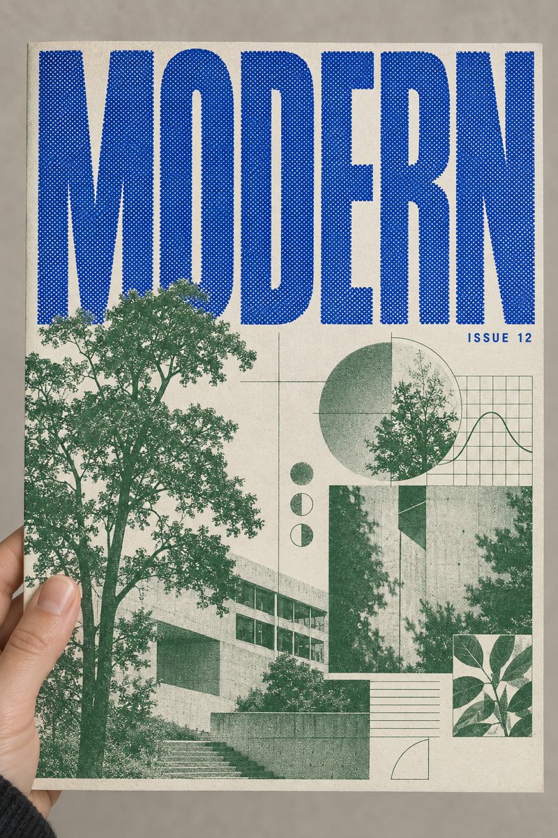 Modern magazine cover design