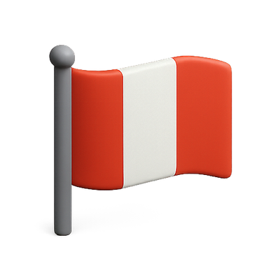 3D Representation of the Flag of Peru