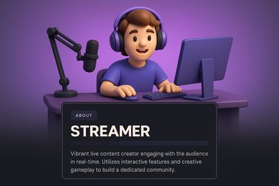 3D Illustration of a Streamer Engaging with Audience