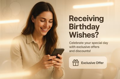 Birthday Promotion Graphic Featuring Exclusive Offers