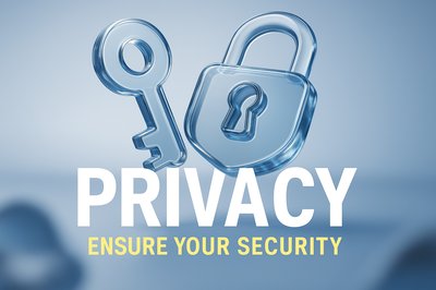 3D Key and Padlock Illustration Symbolizing Privacy and Security