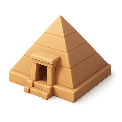 Stylized 3D Pyramid Icon for Design Projects