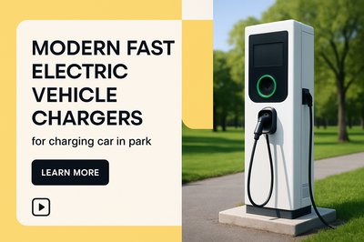 Sleek Modern Electric Car Charger Design for Parks