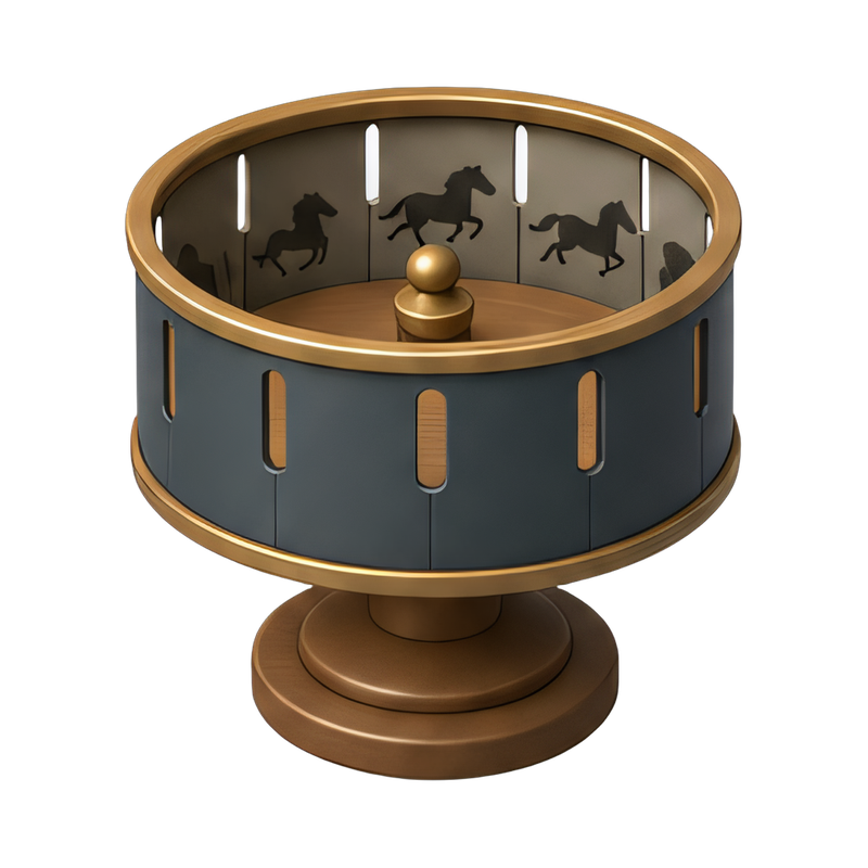 spinning zoetrope drum
