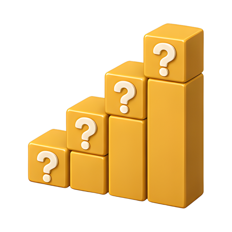 Creative staircase of question blocks