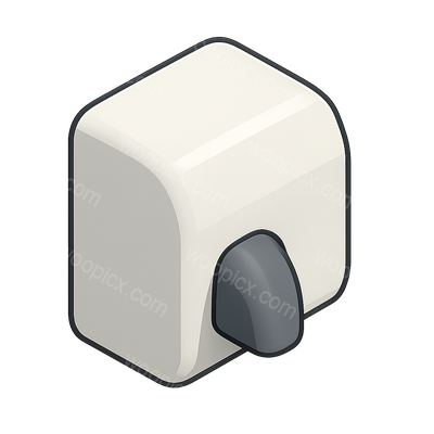 3D Isometric Hand Dryer Icon Design for Modern Bathrooms