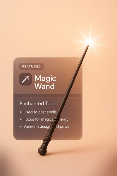 Enchanting Magic Wand with Glowing Effect