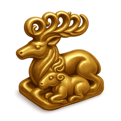 Intricate Scythian Gold Artifact with Animal Motifs