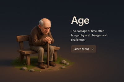 Realistic 3D Scene Illustrating the Concept of Age