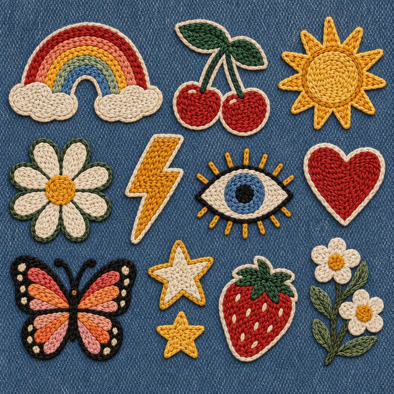 embroidered patch design elements