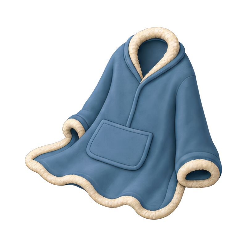 cozy reading blanket with sleeves