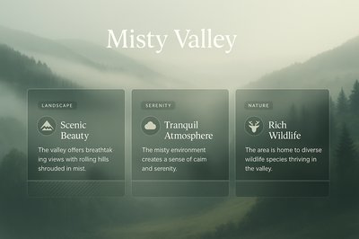 Misty Valley: Scenic Beauty and Tranquil Atmosphere