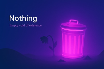 Neon Trash Can in a Dark Landscape