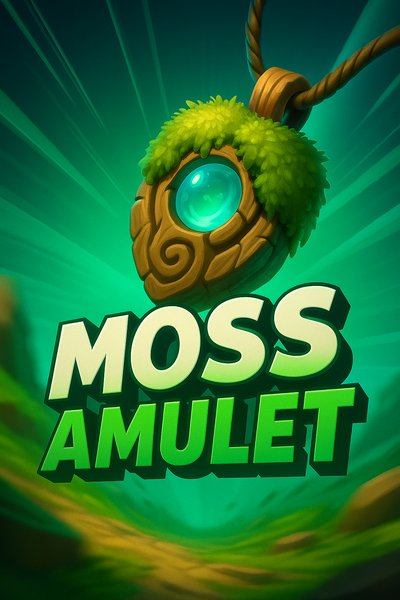 Vibrant Moss Amulet Graphic for Fantasy Theme