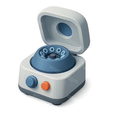 Stylized 3D Centrifuge Icon with Isometric View