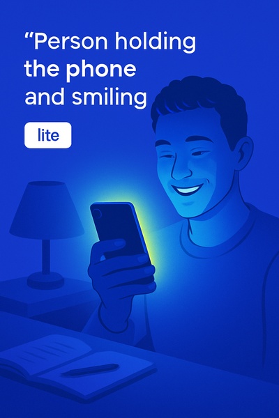 Fluorescent Smile Glow: A Joyful Moment Captured