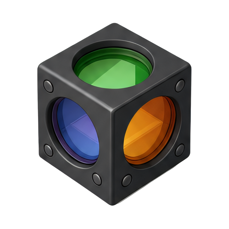 Fluorescence filter cube setup