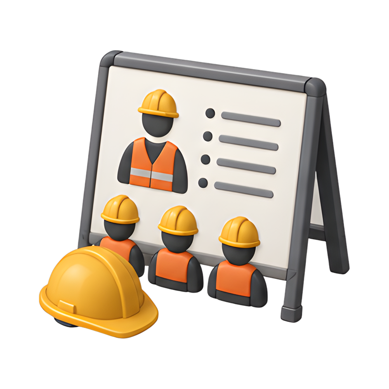 construction safety briefing board